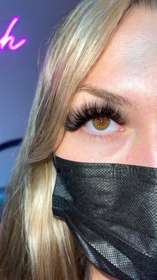 Mega Volume Full Set - Relatively new to the eyelash extension scene, Mega Volume lashes are fans of very, very fine extensions in anything from 8D-14D. Typically, the extension diameter we use for Mega Volume is as tiny as 0.03mm, which means that a stylist who can create beautiful Mega Volume fans is very skilled! These lashes look incredibly dense and full of drama! Mega Volume Full Set - Relatively new to the eyelash extension scene, Mega Volume lashes are fans of very, very fine extensions in anything from 8D-14D. Typically, the extension diameter we use for Mega Volume is as tiny as 0.03mm, which means that a stylist who can create beautiful Mega Volume fans is very skilled! These lashes look incredibly dense and full of drama!