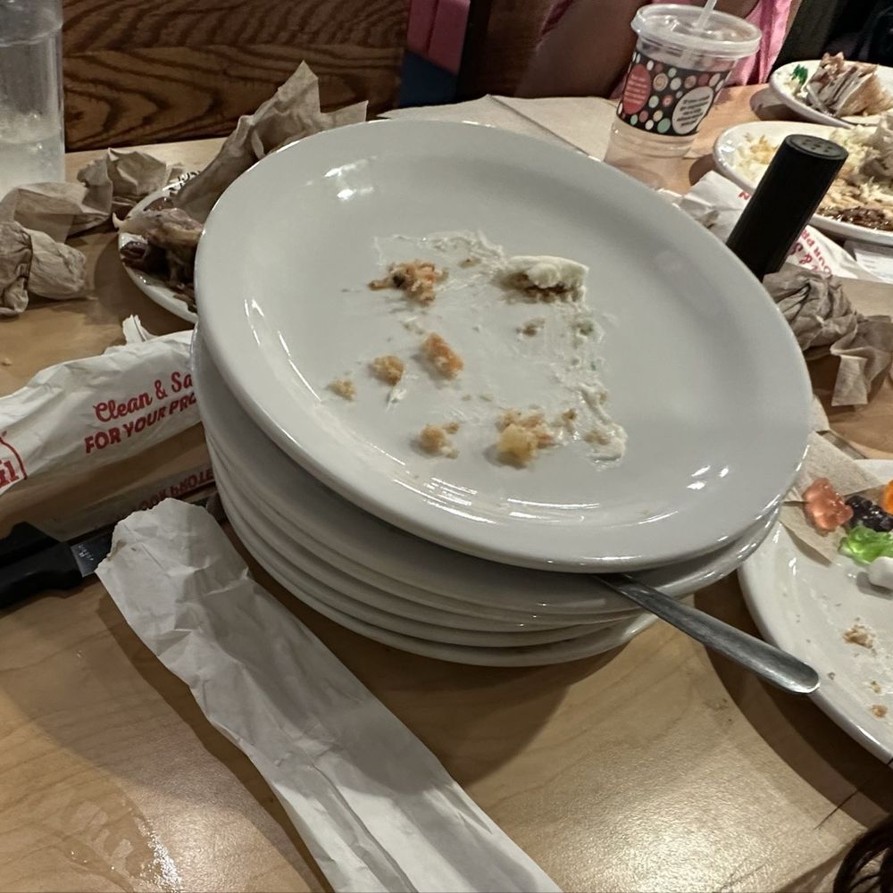 no plates cleared, no drinks refilled. What's going on?? no plates cleared, no drinks refilled. What's going on??