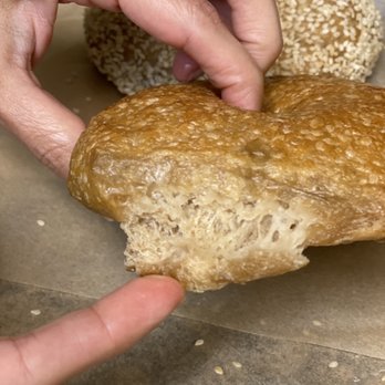 Hank's Bagels - Very doughy, flat and uncooked - didn't rise - Coffee & Tea Near Me - Burbank, California