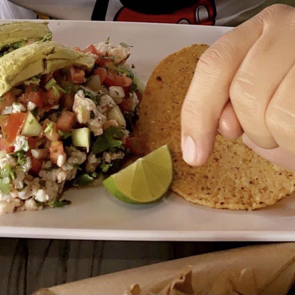 Las 3 Katrinas - Tostada de ceviche de camarón - Mexican Near Me - Anaheim, California Las 3 Katrinas - Tostada de ceviche de camarón - Mexican Near Me - Anaheim, California