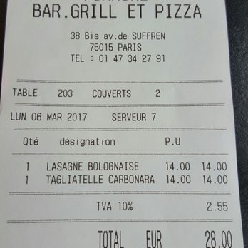 Firmine - Our bill - Italian Near Me - Paris, 75 Firmine - Our bill - Italian Near Me - Paris, 75