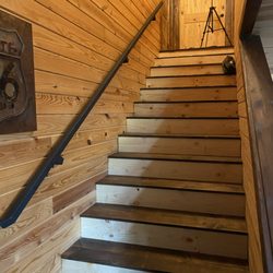 MCT Construction & Remodeling - Built and installed custom metal handrail