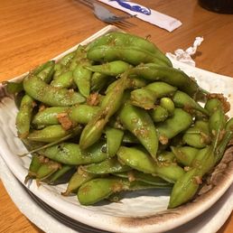 Spicy Garlic Edamame
