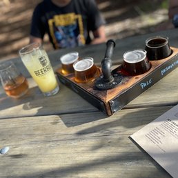 Rose , lemonade agua fresca and beer flight.