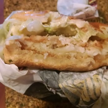 Checkers - Overcooked, squished, inedible fish sandwich - Burgers Near Me - Gainesville, Florida
