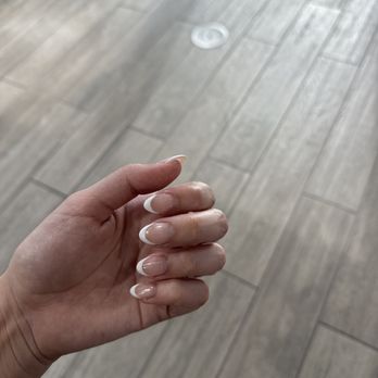 Aqua Nails Spa - French oval - Nail Salons Near Me - Clovis, California