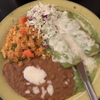La Indita - 2. Chicken Enchiladas with Green Sauce Special - Mexican Near Me - Tucson, Arizona
