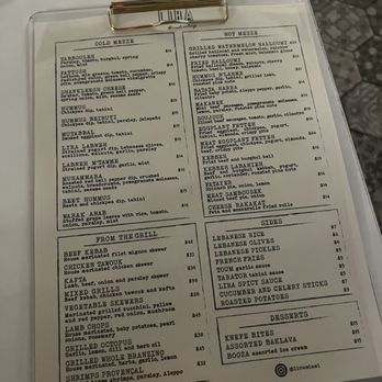 Lira Beirut Eatery - Menu - Mediterranean Near Me - Miami, Florida