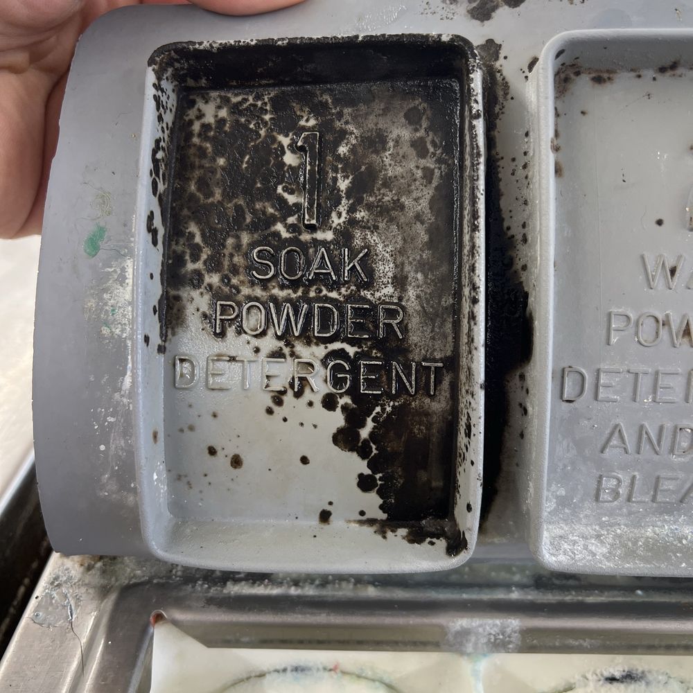 Holiday Coin Wash - Mold under soap cover - Laundry Services Near Me - Dixon, Illinois