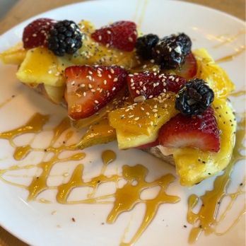 Eggspresso - Seasonal Fruit Toast - Breakfast & Brunch Near Me - Fullerton, California Eggspresso - Seasonal Fruit Toast - Breakfast & Brunch Near Me - Fullerton, California