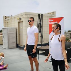 The Healing Couple - Breathwork at Live Blissed's rooftop event