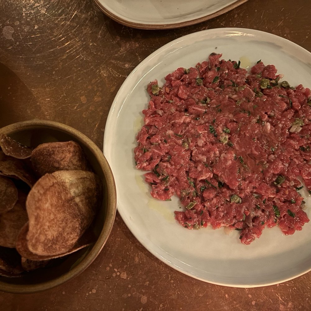 Valentina - Steak Tartare with Potato Chips - Seafood Near Me - Encinitas, California Valentina - Steak Tartare with Potato Chips - Seafood Near Me - Encinitas, California