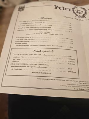 Menu photo 3 Peter Luger Brooklyn, NY