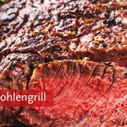 Kandelaber - Beste Hereford Steaks vom Holzkohlen Grill. So gehören richtig gute Steaks!!