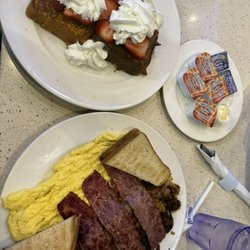French Toast 2 Eggs Any Style Turkey Baconturkey Home Fries