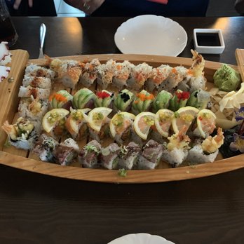 Kumo Sushi - Amazing boat of sushi - Sushi Bars Near Me - Fuquay Varina, North Carolina