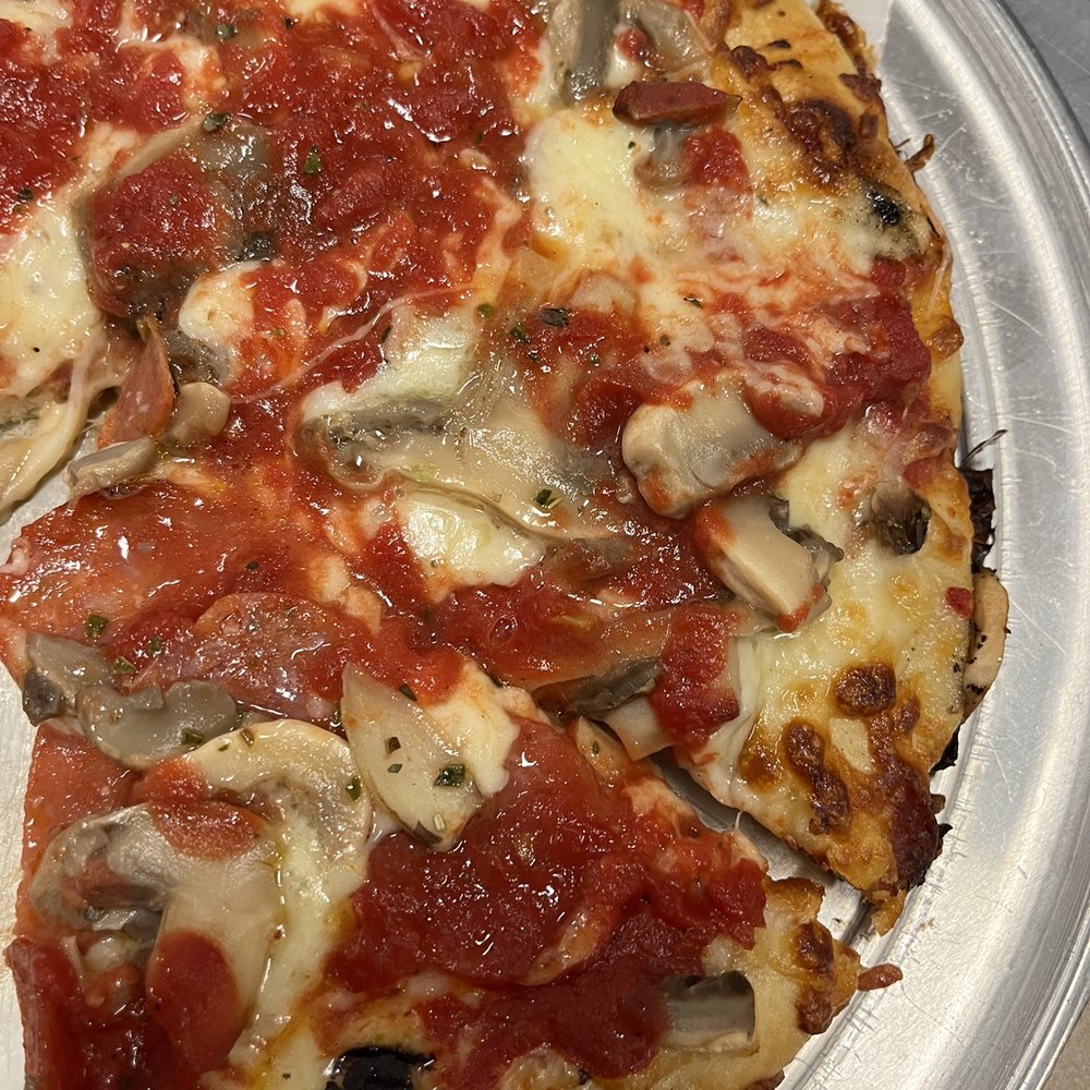 Caserta Pizzeria - Cheese, mushrooms, olives, extra sauce - Pizza Near Me - Providence, Rhode Island