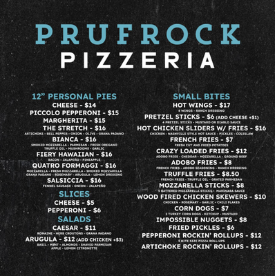 Menu photo 2 Prufrock Pizzeria Los Angeles, CA Menu photo 2 Prufrock Pizzeria Los Angeles, CA
