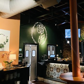 Moonflower - the interior of a coffee shop - Cocktail Bars Near Me - Chicago, Illinois
