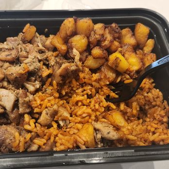 Jollof Bowl - Chicken and jallof rice with plantains - African Near Me - Baltimore, Maryland Jollof Bowl - Chicken and jallof rice with plantains - African Near Me - Baltimore, Maryland