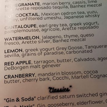 Pour Bastards - Cocktail menu - Cocktail Bars Near Me - Phoenix, Arizona