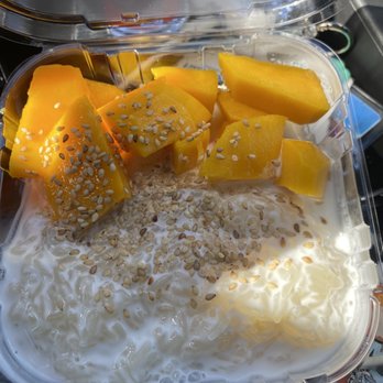 Lao Sticky Rice - Fresh sweet mango and coconut sticky rice. - Laotian Near Me - Waianae, Hawaii Lao Sticky Rice - Fresh sweet mango and coconut sticky rice. - Laotian Near Me - Waianae, Hawaii