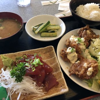 Gombei - Poki sushi and fried chicken special $17 - Japanese Near Me - San Jose, California