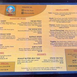 The Tater Shack - Menu