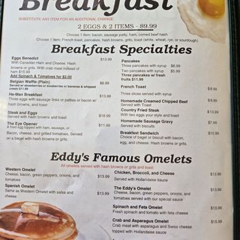 Eddy's Cafe - Menu 6.25 - Breakfast & Brunch Near Me - Virginia Beach, Virginia