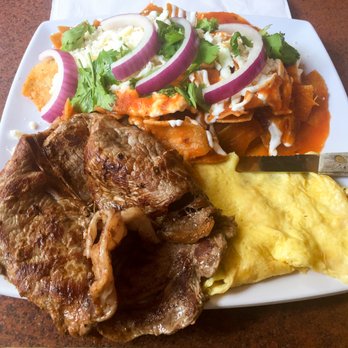Frida Room - Steak chilaquiles with "scrambled" eggs - Breakfast & Brunch Near Me - Chicago, Illinois