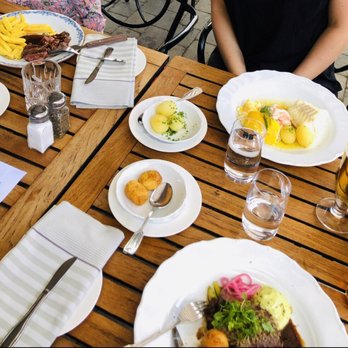 Wärdshuset Ulla Winbladh - Tenderloin & fries, Poached cod & egg and shrimp, Fried red deer & grated summer truffles - Scandinavian Near Me - Stockholm, Alberta