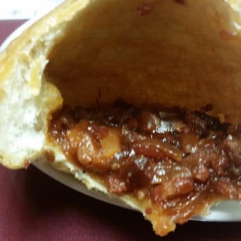 Cafe Anh Hong - Inside the baked pork bun - Dim Sum Near Me - Sandy, Utah Cafe Anh Hong - Inside the baked pork bun - Dim Sum Near Me - Sandy, Utah