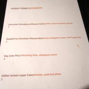 The Crawford - dessert menu - American Near Me - Portsmouth, Virginia The Crawford - dessert menu - American Near Me - Portsmouth, Virginia