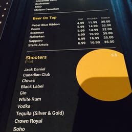 Drink menu