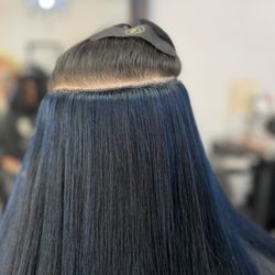 Alkali Salon - invisible bead extensions by Dre 860-833-2337 Drebehindthehair