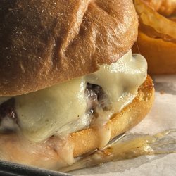 The Bowery Grille & Pub - Mushroom Swiss Burger