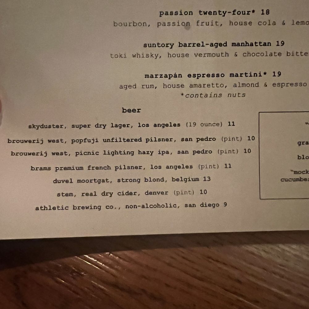 AOC - Cocktail Bars Near Me - Los Angeles, California