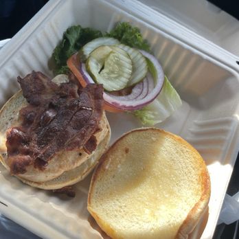 Sam's Place - Grilled Chicken Breast Sandwich with Side Bacon - New American Near Me - Novato, California Sam's Place - Grilled Chicken Breast Sandwich with Side Bacon - New American Near Me - Novato, California