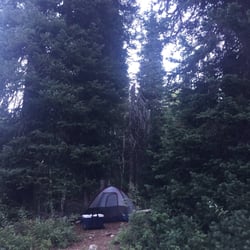 Jordan Pines Group Campground - Our spot for the weekend. Quite a bit away from the main group area.