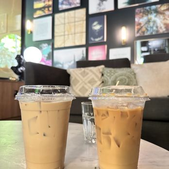 40 LBS Coffee + Bar - Pistachio latte & Hazelnut Americano w/ a splash of cream - Coffee & Tea Near Me - Portland, Oregon