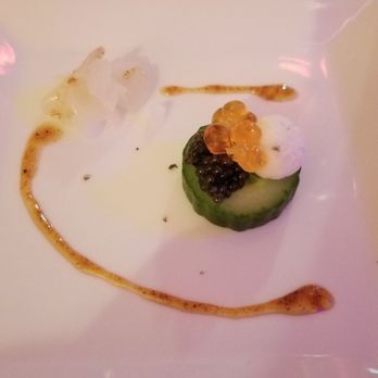 nyloS - NyloS cucumber and caviar appetizer with goat cheese, lychee and spicy jelly. - New American Near Me - Paia, Hawaii nyloS - NyloS cucumber and caviar appetizer with goat cheese, lychee and spicy jelly. - New American Near Me - Paia, Hawaii
