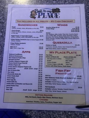 Menu photo 1 Back To My Place Henrietta, NY