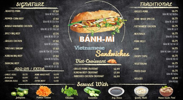 Menu photo 4 Banh Mi & Tea Katy, TX