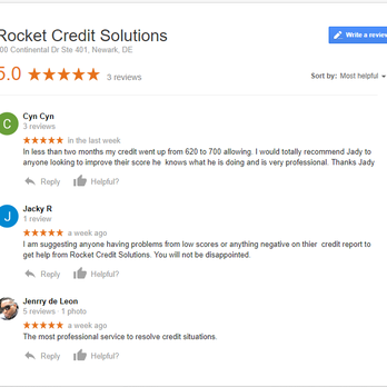Rocket Credit Solutions - Client reviews. - Debt Relief Services Near Me - Wilmington, Delaware Rocket Credit Solutions - Client reviews. - Debt Relief Services Near Me - Wilmington, Delaware