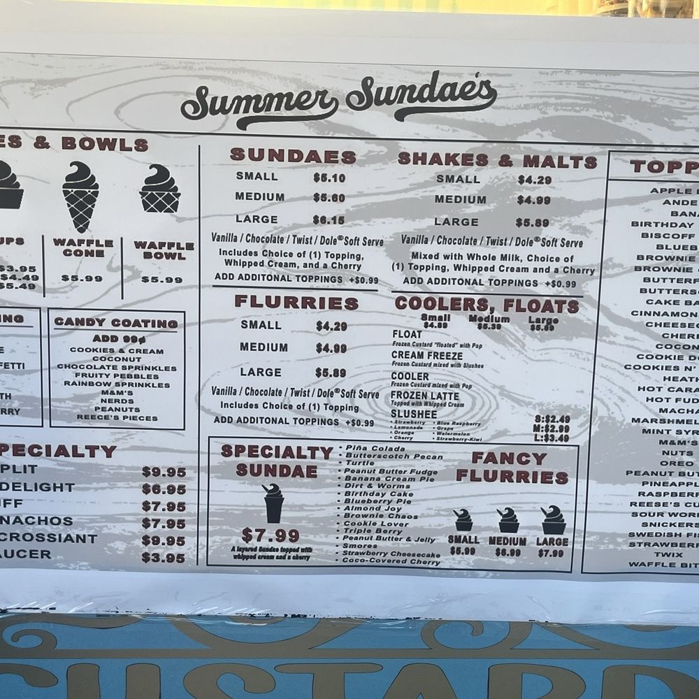 Summer Sundae’s - Full menu - Ice Cream & Frozen Yogurt Near Me - Oxford, Michigan Summer Sundae’s - Full menu - Ice Cream & Frozen Yogurt Near Me - Oxford, Michigan