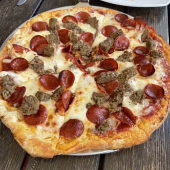 Neat - Good pizza. Pepperoni and meatballs - New American Near Me - Buffalo, New York