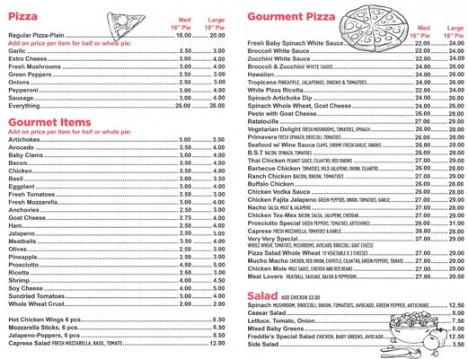 Menu photo 2 Freddie & Pepper's New York, NY Menu photo 2 Freddie & Pepper's New York, NY