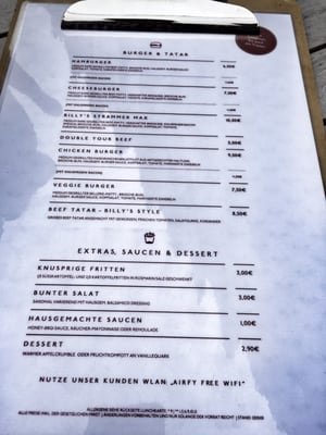 Menu photo 4 Billy The Butcher Hamburg, HH