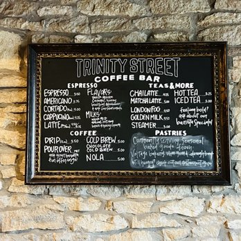 Trinity Street - Coffee Bar Menu - Coffee & Tea Near Me - Decatur, Texas Trinity Street - Coffee Bar Menu - Coffee & Tea Near Me - Decatur, Texas