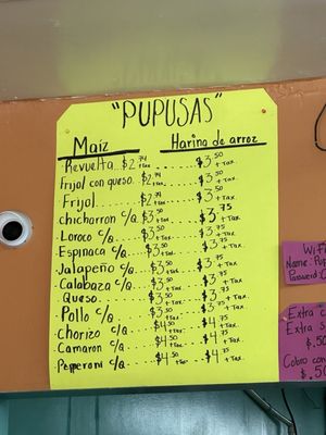 Menu photo 1 Pupuseria Cuzcatlan Pacoima, CA